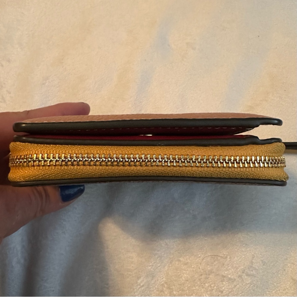 Tory Burch Perry Color Block Bifold Pebbled Leath… - image 6